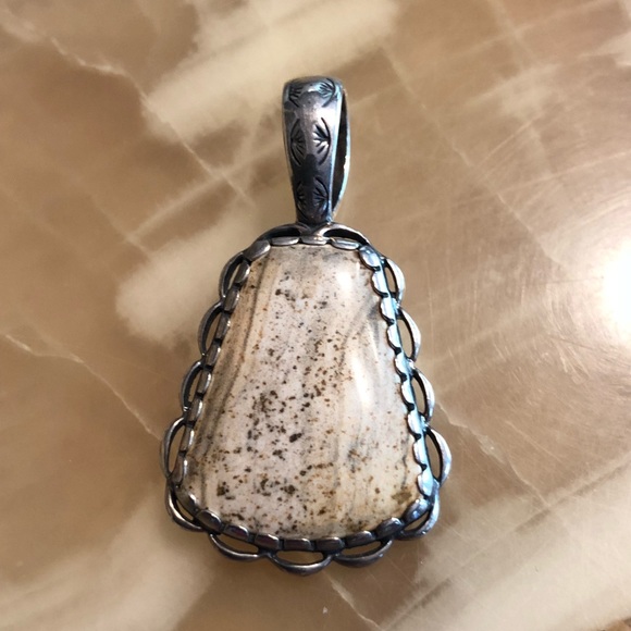 🌟SOLD!🌟Carolyn Pollack 925 Jasper Pendant - Picture 4 of 5